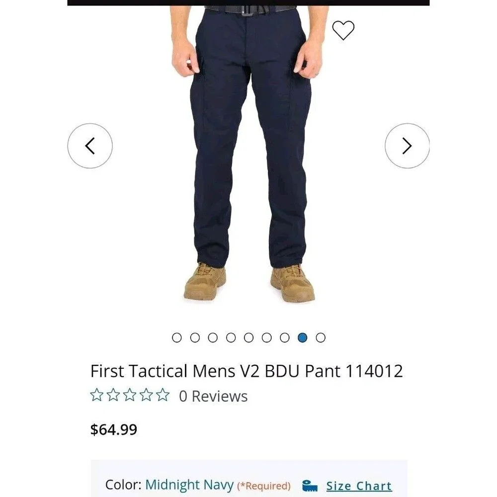 Pants Tactical Cargo Multi Pocket LA Policegear First BDU Men's L (32 X 32) Navy